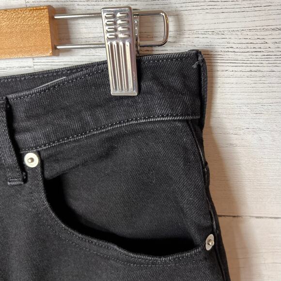 Everlane Jeans Womens Size 29 Long Black The Way High Organic Cotton Raw Hem - Picture 11 of 16